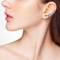 Pendientes de escalador hipoalergénicos, pendientes de 7 cristales 925, plata de ley, cristal hipoalergénico, joyas - details 1