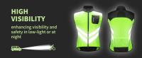 Chaleco Reflector WOSAWE Impermeable Para Motocicleta Viajes Nocturnos Fluorescentes Ropa De Ciclismo Moto Resistente Al Viento - details 2