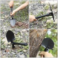Shovel De Sobrevivencia Compacta 5-en-1 En Acero Inoxidable Durable Con Compas Lámina Y Abrebotellas Para Aventuras Al Aire Libre - details 3