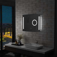 vidaXL Espejo de Pared de Baño con LED y Sensor Táctil Iluminación Dimensiones 80 x 60 cm, 100 x 60 cm - details 0