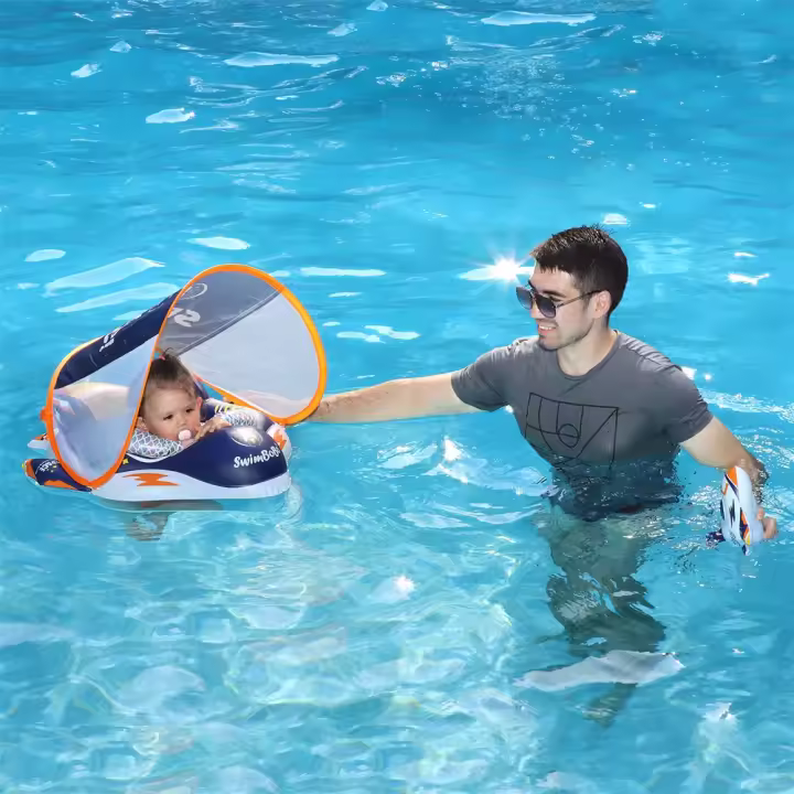 Flotador Inflable Para Bebés Swimbobo Juguetes De Agua Entrenador De Natación Para Niños Y Niñas PVC Flotadores Para Piscina Ideal Para El Verano - 1