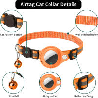 Collar Ajustable Para Gatos Con Portador De AirTag Reflectivo Y Impermeable Con Campana Y Correa Rompible Para Gatos Chicos - details 1