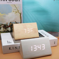 Reloj De Despacho Digital De Madera NIDITON Con Mostrador De Fecha Y Temperatura Para Dormitorio Y Sala De Estar Control Acústico Moderno - details 4