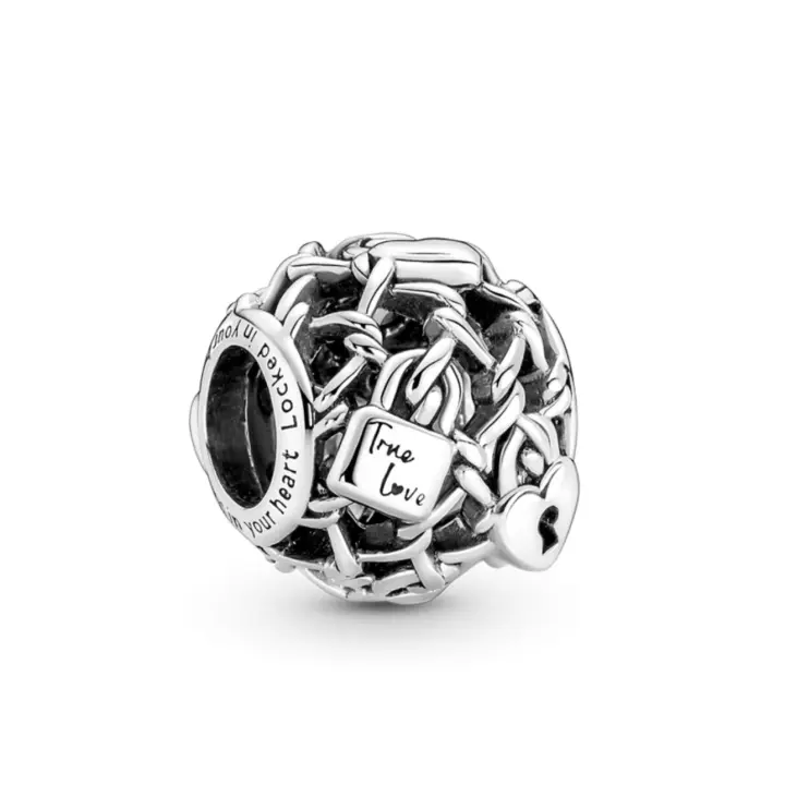 PANDORA One Lock Love String 925 Plata Hueca Hermoso Significado Moda DIY Cuentas Regalo de Cumpleaños One Lock Love String Talla Única - 1