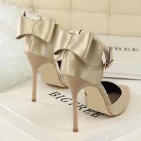 Sandalias Elegantes De Satén Para Mujer Verano Con Nudo De Mariposa Bajo Tacón 8cm 10cm Bota Larga De Boda Rojo Tinto Zapatos Bigtree - details 44