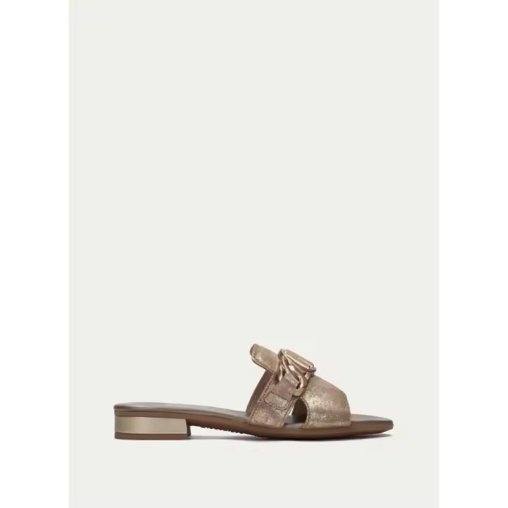 HISPANITAS HV243268 Sandalias planas de Mujer 32462 24V PALA CADENA PLATINO - 1