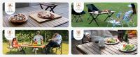 Mesa Plegable Portatil Camping Altura Ajustable Mesa Enrollable de Aluminio Ligera para 4-6 Personas, para Acampar, Picnic, Barbacoa, Patio, Fiesta - details 3
