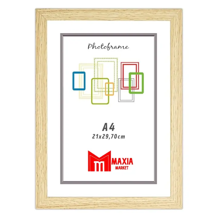 Maxia Market Marco de Foto Color Haya Hecho de Madera, Ancho de Bastidor 2 cm con Acabado Elegante - 1