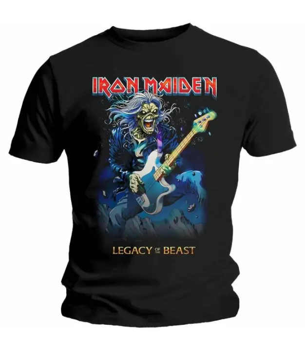 Iron Maiden Eddie on Bass Camiseta Licencia oficial Tee RockOff IMTEE73MB - 1