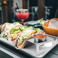 Soporte Para Tacos Leeseph En Acero Inoxidable Placa De Taco Con Vaso De Condimentos Para Fiesta En Casa Restaurante - details 3