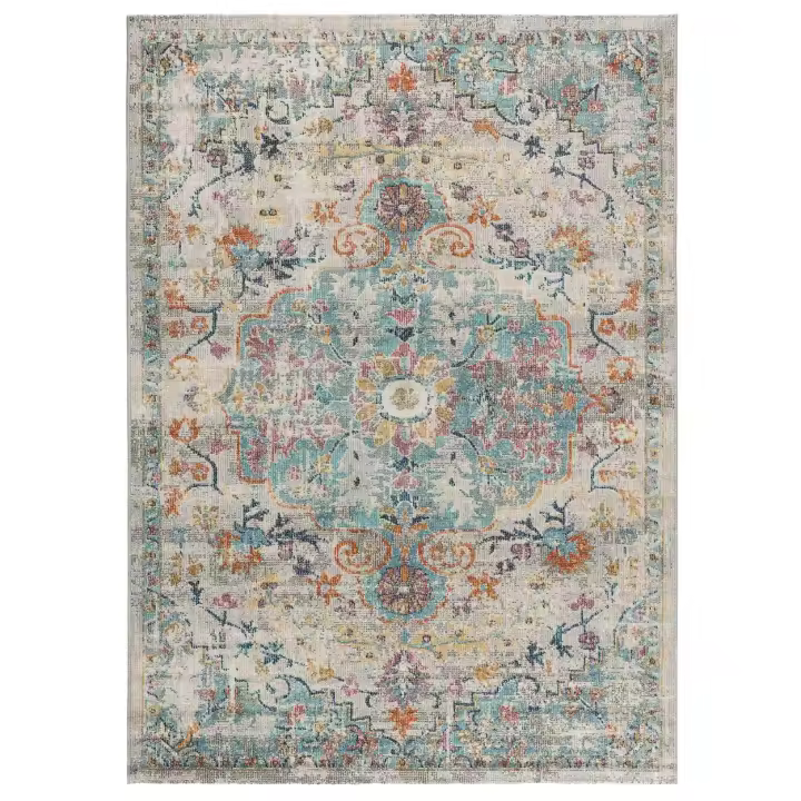 ATTICGO Alfombra de Interior Estilo Vintage en Multicolor - LUNA 20157 | 80X150, 120X170, 160X230, 200X290 cm - 1