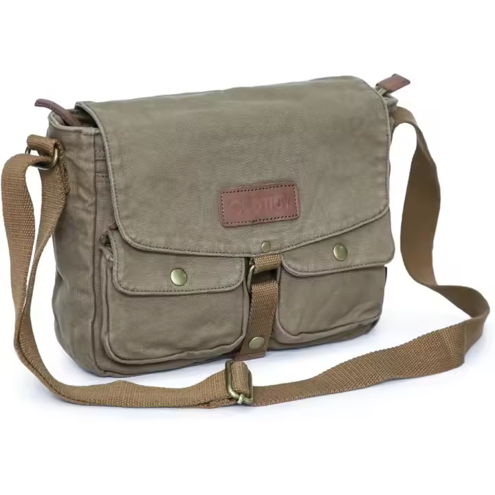 Vintage Bolso Bandolera, estilo Militar, tipo Bandolera (verde) - 1