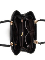 Bolso De Mano Elegante Y Sencilla Tote Satchel En Color Sólido Bolsa Clásica Para El Trabajo Material PU Con Lining De Poliéster - details 4