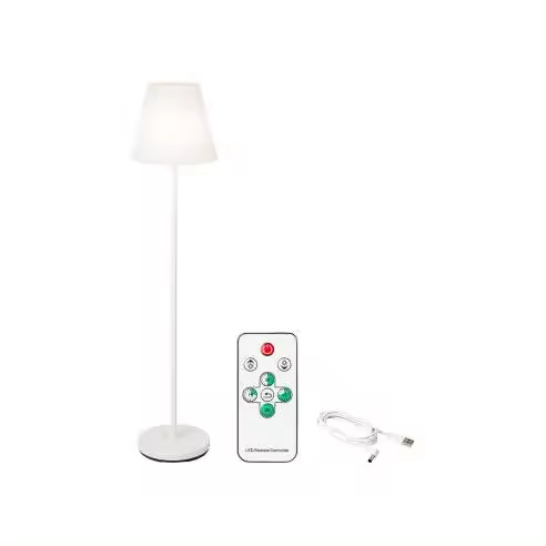 EDM Lámpara de Pie Blanca Recargable con Mando a Distancia 150cm - 90786  Accesorios Lámparas Lámparas Led - 1