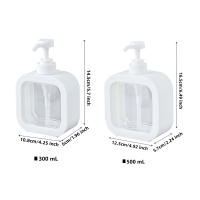 Dispensador De Jabón Portátil Para Baño 500/300ml Reutilizable Para Loción Champú Gel De Ducha Soporte De Viaje Botella De Bomba De Baño Material Plástico - details 9