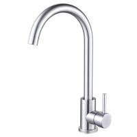 Grifo de cocina de acero inoxidable, giratorio 360°, grifo de fregadero de cocina, grifo de fregadero monomando, mate - details 0