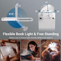 Lámpara Nocturna Recargable USB Plegable Portátil Para Lectura Con Protección Ocular 3 Colores De Luz Y Adjustabilidad De Brillo - details 6