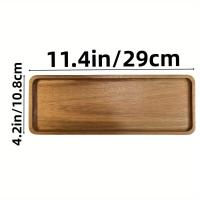Plato De Madera De Acacia Japonés Rectangular Para Comedor Frutas Aperitivos Taza De Té Oval Tratamiento De Superficie Natural - details 17