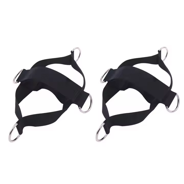 2 PCS De Strap De Tobillo Para Ejercicios De Fitness Resistencia Para Máquinas De Cables Abductores De Glúteos Y Kickback De Pierna Cubierta De Zapato Cinturón De Drenaje Metálico De Nylon - 1