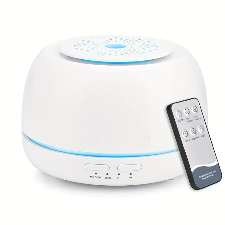 Difusor de Aceites Esenciales 300ML Difusor de Aromaterapia Niebla Silenciosa 5-en-1 Humidificadores 7 Luces LED de Color para Hogar Oficina Dormitorio - 1