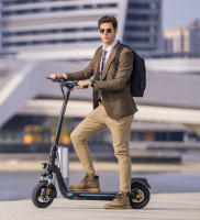 JOYOR C10 Patinete Scooter eléctrico plegable, Motor 500W, Batería 48V 10.4Ah, neumáticos 10", velocidad máxima 45km/h, autonomía 30-40km, carga máxima 120kg, frenos de disco delanteros y traseros, adecuado para desplazamientos urbanos diarios al aire - details 0