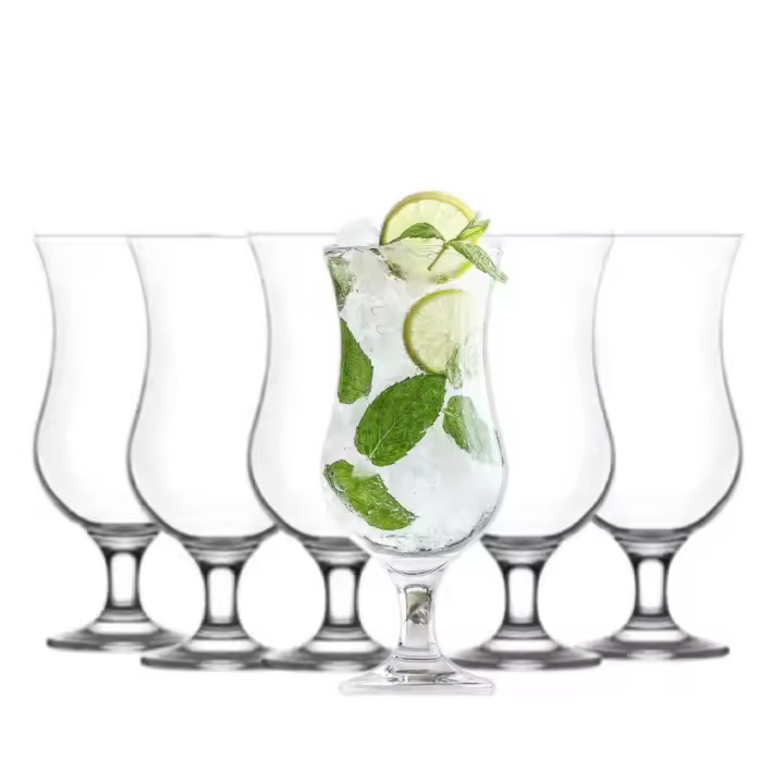 LAV - Set de 6 Copas de Vino y Champán de 390ml - Transparentes - Vidrio de Alta Calidad - Apto para Lavavajillas-Use Diary - 1