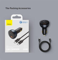 Baseus Car Charger 160W QC 5.0 Carga Rápida Doble Tipo C USB Para iPhone 15 14 13 12 pro Laptops Tabletas Cargador De Coche - details 20