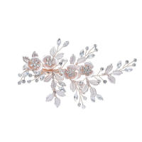 Clips Para El Pelo De Aleación Con Flores Y Cristales Accesorios De Boda Para Mujeres Peine De Moda Para Cabello - details 6