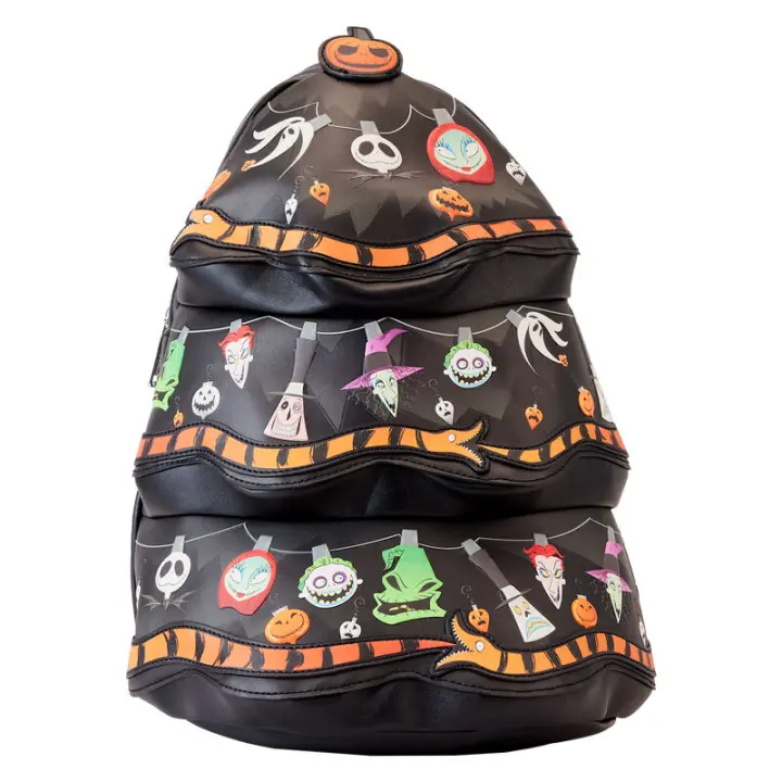 Mochila Arbol Luces Pesadilla Antes de Navidad Disney Loungefly 33cm. Mochila ergonómica con amplio espacio. Diseño resistente y versátil para llevar tus pertenencias con estilo. - 1