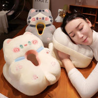 Cojín De Espalda Kawaii De Seda Hielo Para Oficina Y Hogar Cojín De Gato De Peluche Para Descanso Y Decoración Regalo Para Niños - details 6