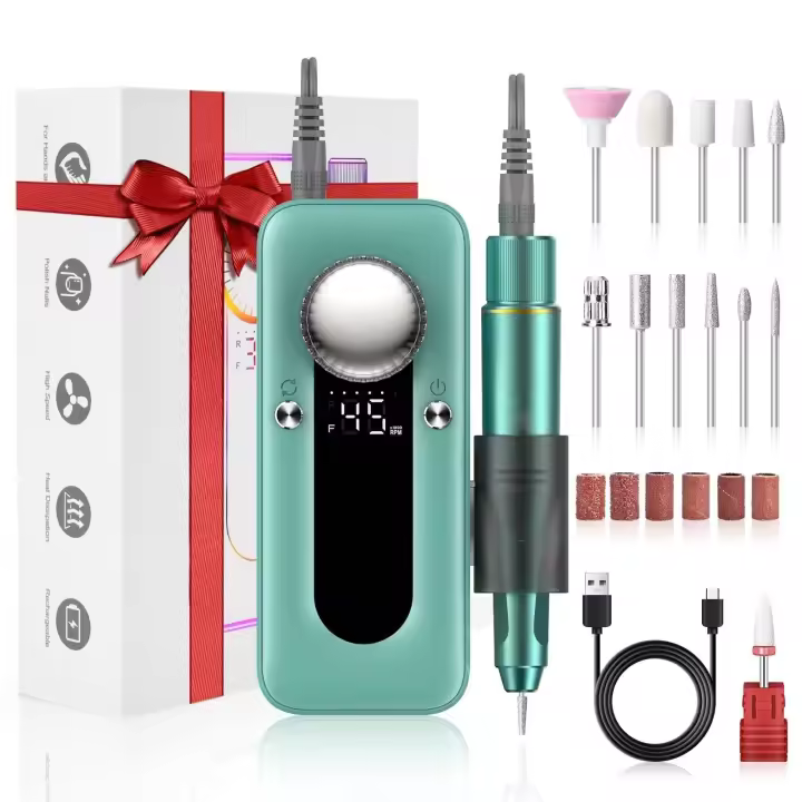 Torno para Uñas 45000 RPM, Lima de Uñas Profesionales, Set de Manicura y Pedicura con 6 Brocas, Torno Uñas, Lima Electrica Uñas, Molinillo de Uñas Eléctrico para Gel o Acrilicas - 1