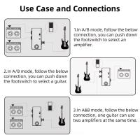 Pedal De Efecto Para Guitarra Y Bajo Amuzik ABY Line Selector Mini AB Switch True Bypass AB Box Selector De Canales - details 1