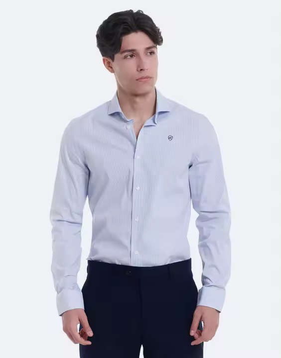 CAMISA RAYAS FINAS DOBLE PUÑO - 1