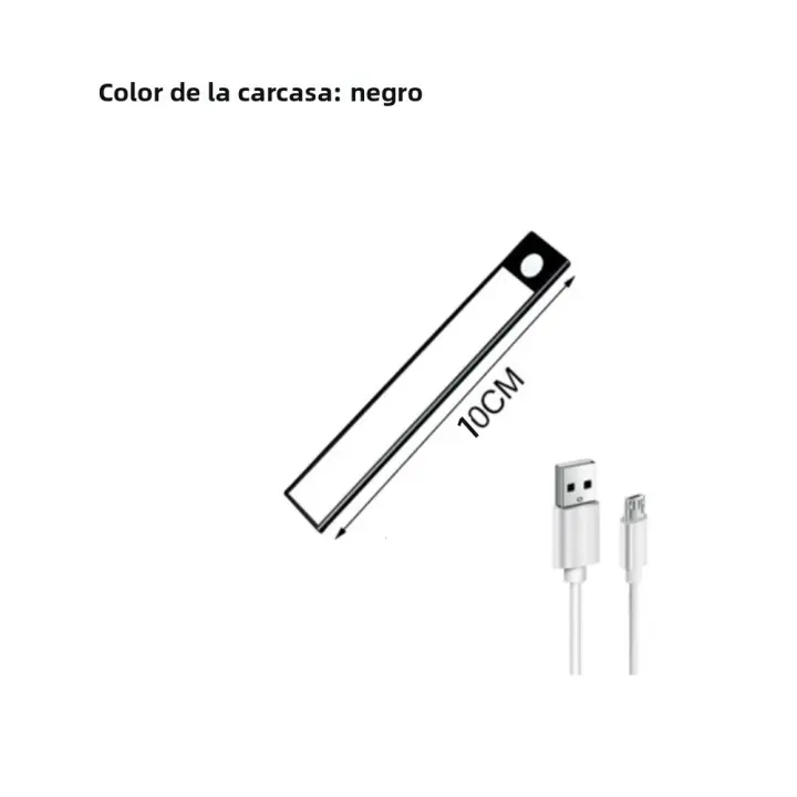 Lámpara LED Recargable USB Con Sensor De Movimiento PIR Ultrafina Portátil Para Armario Dormitorio Pasillo Tubo Detector Barra - 1