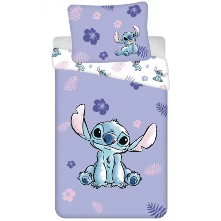 Stitch Juego Funda Nordica 100% Algodon Stitch 140x200 cm Para Camas Infantiles Juego de Ropa de Cama Reversible Para Niños y Niñas Modelo Stitch - 1