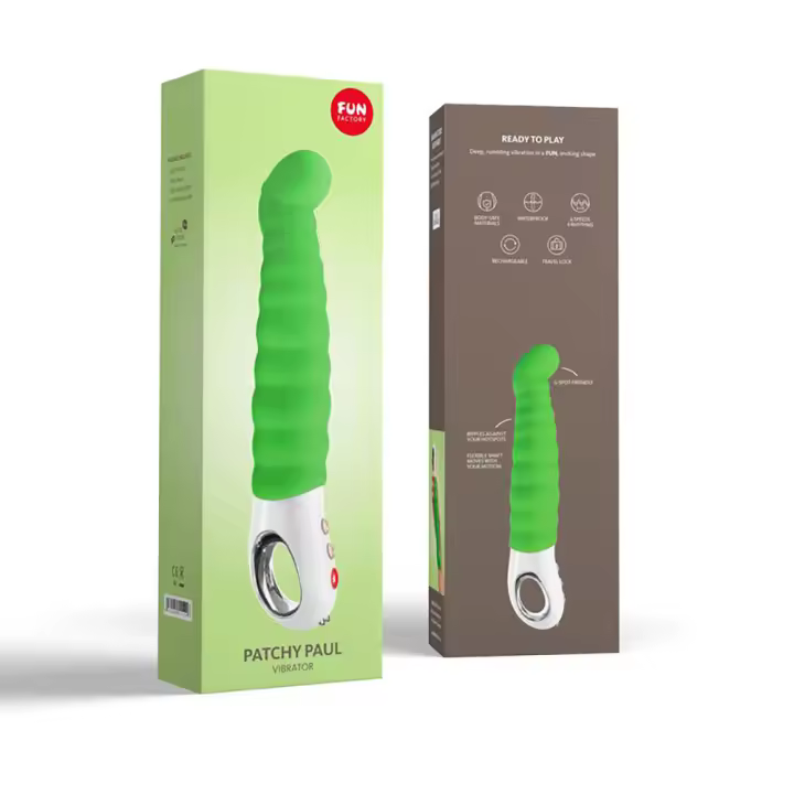 FUN FACTORY Patchy Paul Vibrador del Punto G Fresh Green Juguetes sexuales Consolador para mujeres - 1