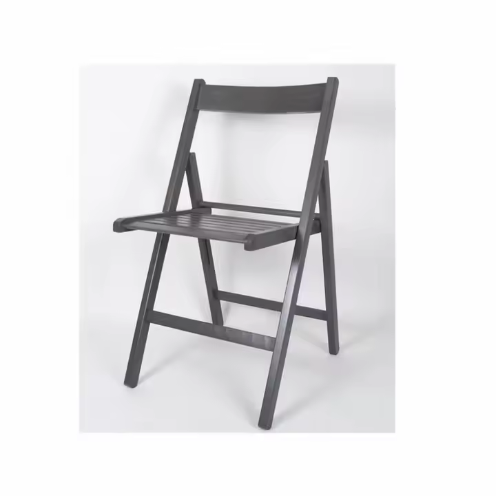 Gerimport Silla Plegable Madera Antracita Exterior 38x42x87cm - 1
