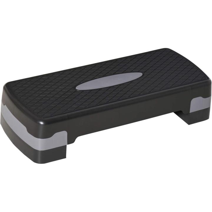 Step para Fitness Stepper Aeróbic Step de Aeróbic Antideslizante con Altura Regulable 2 Niveles de 10/15 cm Carga 150 kg para Ejercicio en Casa Gimnasio 68x29x15 cm