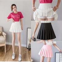 Falda Plisada Para Mujer 2024 Estilo Harajuku Color Sólido Cintura Alta Mini Falda Elegante Y Moda Tallas XS-3XL Algodón Y Spandex - details 9