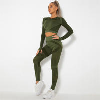 SSIT
Conjunto de Yoga sin costura Para Mujer, ropa Deportiva de 2 piezas, Short Top, sujetador, Leggings, traje de entrenamiento Para Gimnasio - details 39