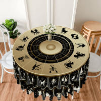 Mantel Redondo De Taro Impermeable 63 Pulgadas Negro Oro Multifuncional Para Comedor Terraza Fiesta Hotel Estilo Americano - details 3