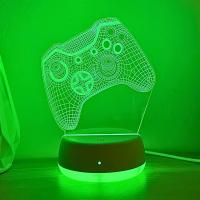 Luz De Noche LED Con Patrón De Controlador De Juego Decoración De Ambiente Para Dormitorio Luz Gradiente De 7 Colores USB Regalo De Fiestas - details 7