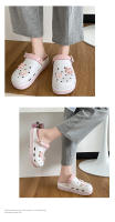 Sandalias De Moda Para Mujer Impermeables Verano Slides Con Suela Suave Zapatillas De Jardín Internas Y Externas Antideslizantes - details 2