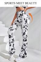 Leggings De Yoga Para Mujer Con Control De Abdomen Alto Y Ajuste Flared En Talla Alta Tie Dye Sin Costuras Pantalones Deportivos Para Gimnasio - details 7