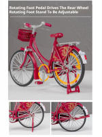 Modelo De Bicicleta Retro De Aleación a Escala 1/10 Con Ruedas De Goma Para Niños Juguetes De Coches Y Bicis De Metal Regalo Para Fiestas - details 6