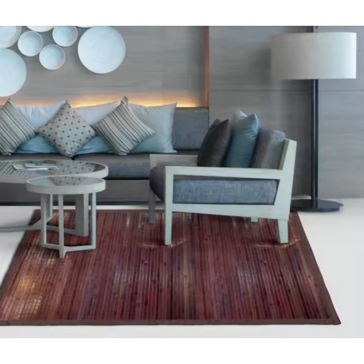 TIENDA EURASIA® Alfombra de Bambú - Alfombras Fabricadas en Madera de Bambú Ecológica - Disponibilidad en 2 Colores - Ideal para Cualquier Estancia del hogar (Marron Oscuro, 120 X 180 CM) - 1
