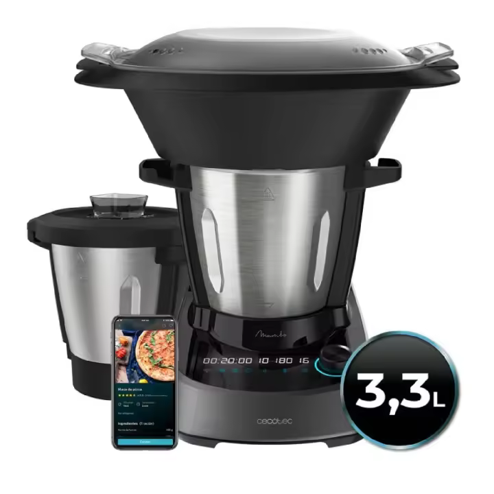 Cecotec 4342 Robot De Cocina Multifunción Mambo 11090 Habana. 1600 W 37 Funciones App Báscula Jarra Antiadherente Habana Y Jarra De 3 3 Litros De Acero Inox Recetario Y Accesorios - 1