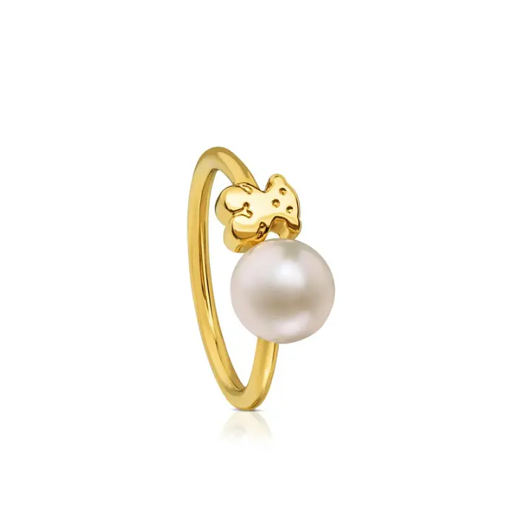 Anillo Abierto de Plata de Ley S925 para Mujer, diseño en forma de Oso elegant Anillo ajustable regalo perfecto para ella - 1