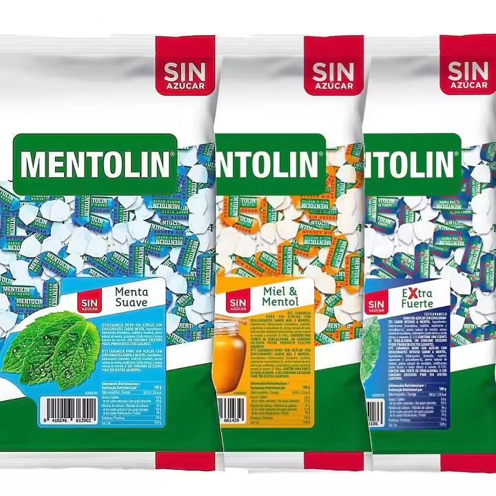 MENTOLIN PACK 3 Kg caramelos sin azúcar garganta Menta Suave & Miel Mentol & Extra Fuerte - 1