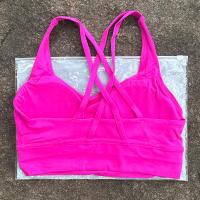 Sujetador De Gimnasia Para Mujer En Color Sólido Con Espalda Cruzada Y Almohadillas De Pecho Material Suave Para Yoga Fitness Y Ejercicio - details 6